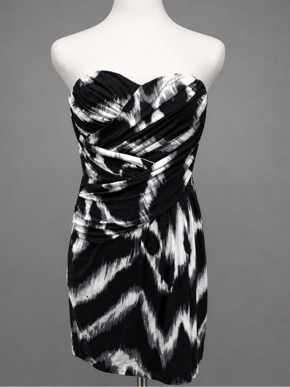 Ruched Tie Dye Mini Party Event Strapless …